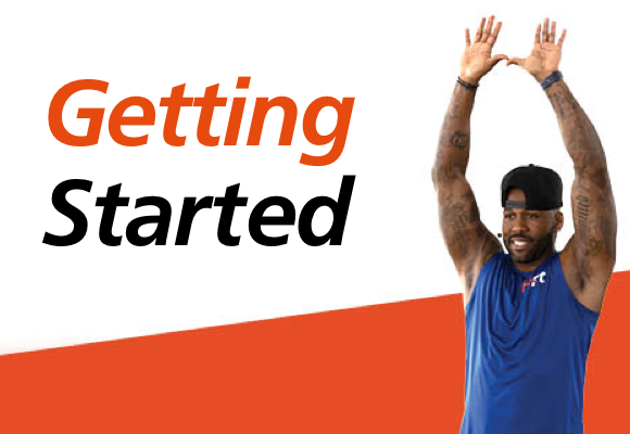 Video still of Dolvett Quince for H-Fit workout Getting Started.