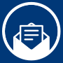 Icon representing an envelope with information inside.