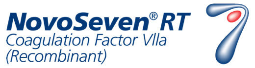 NovoSeven® RT Coagulation Factor VIIa (Recombinant) logo.